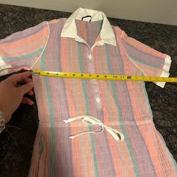 Lot of 2 Vintage Work Force by Barco Uniform Tops Plaid white cuffs XS Womens - Picture 9 of 10